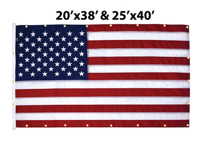 Flagman of America Nylon American Flag with Grommets Along Edges for Wall Hanging *Made in USA*