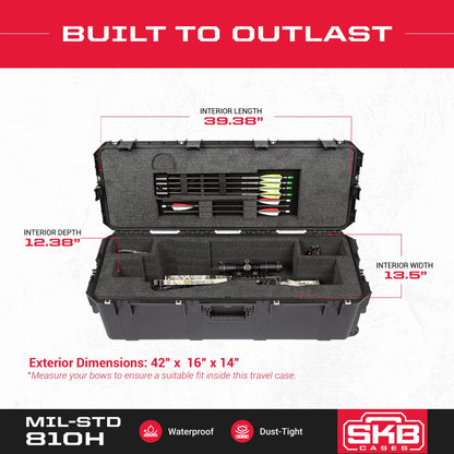 SKB iSeries 10 Point Vapor RS470 Heavy Duty UV Resistant Crossbow Case, Black
