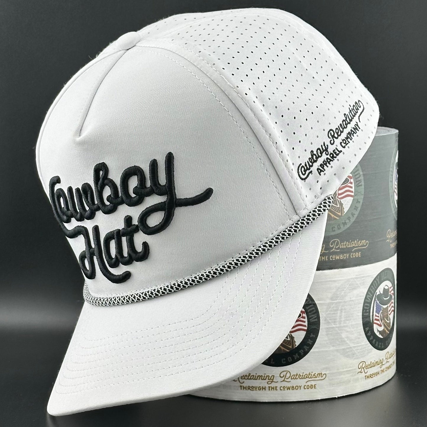 Cowboy Revolution “Cowboy Hat” Summer Edition - Performance Trucker Rope Hat - White