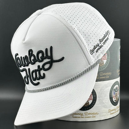 Cowboy Revolution “Cowboy Hat” Summer Edition - Performance Trucker Rope Hat - White