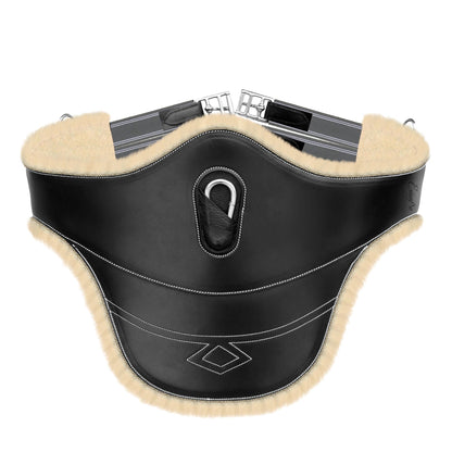 Bridles & Reins ExionPro Belly Guard Girth - Grey Elastic with White Lines