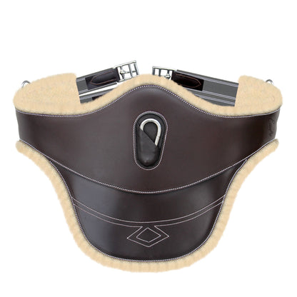 Bridles & Reins ExionPro Belly Guard Girth - Grey Elastic with White Lines