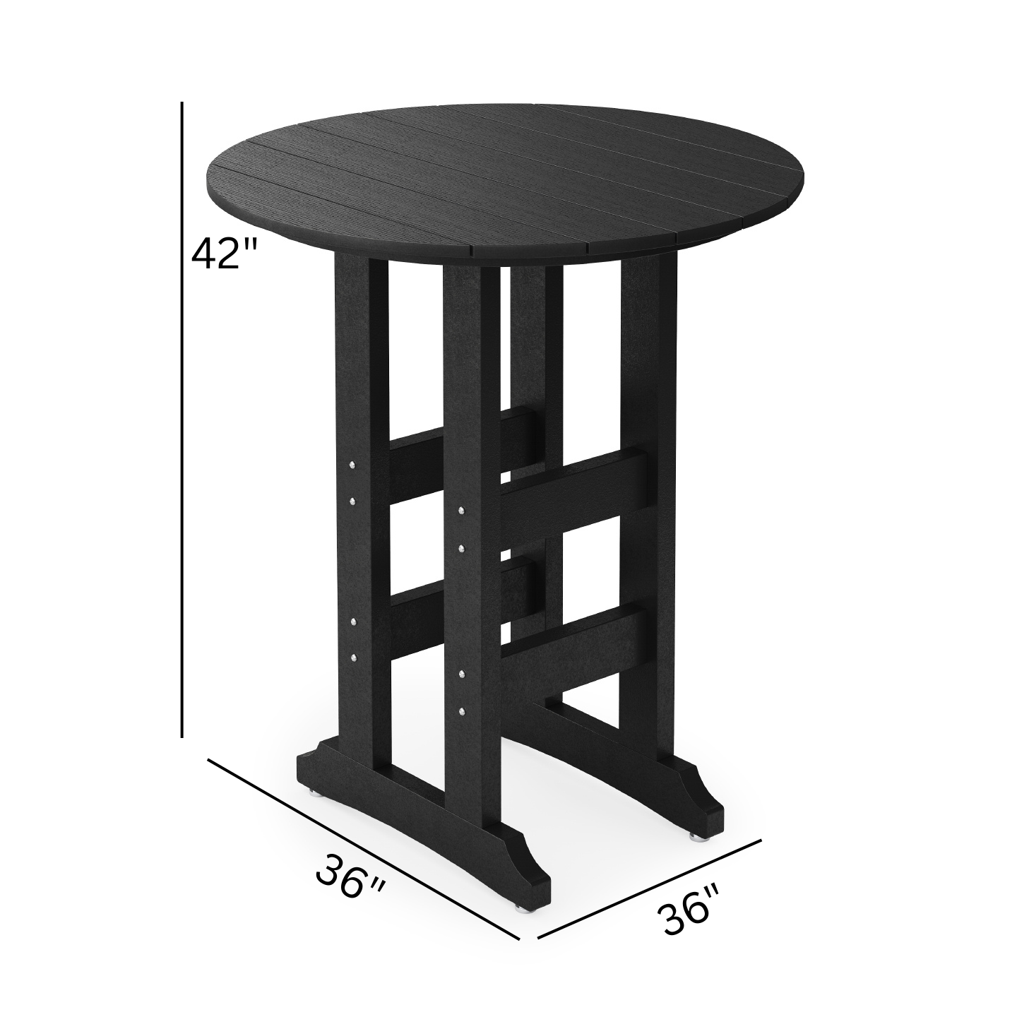 SoPoly 36" Round Bar Table