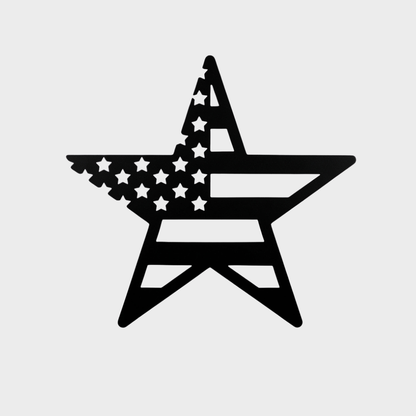 MetalPlex - American Flag Star - Metal Wall Art