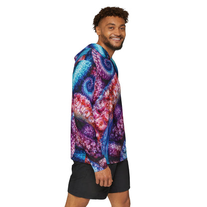 Texas Rigged Tees Colorful Octopus — Unisex Fishing Pullover Hoodie (SPF 50+)
