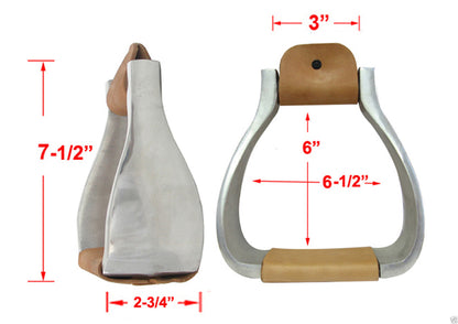 AJ Tack Aluminum 3" Extra Wide Bell Stirrup
