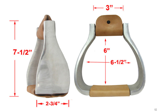 AJ Tack Aluminum 3" Extra Wide Bell Stirrup