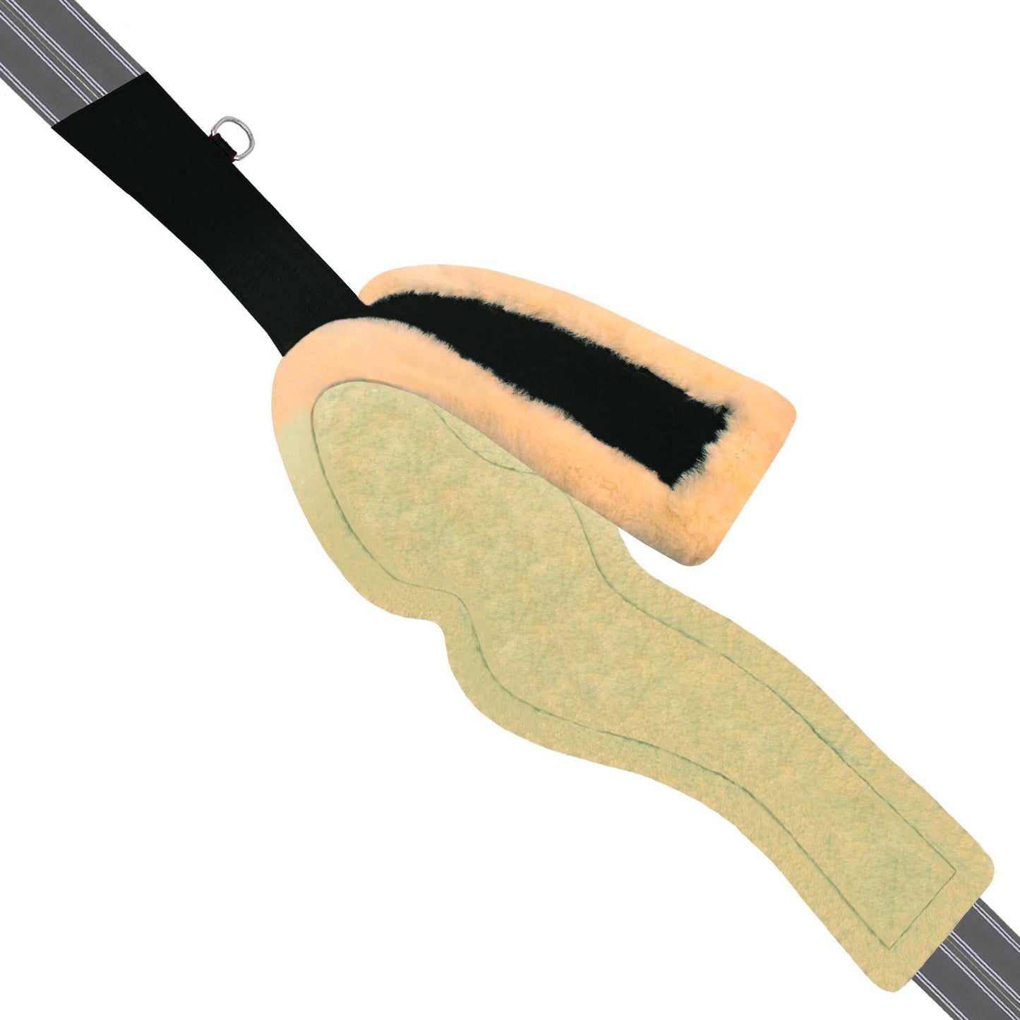 Bridles & Reins ExionPro 'AdaptLine' Wave Over Lay Girth - Navy Blue Elastic with White Lines