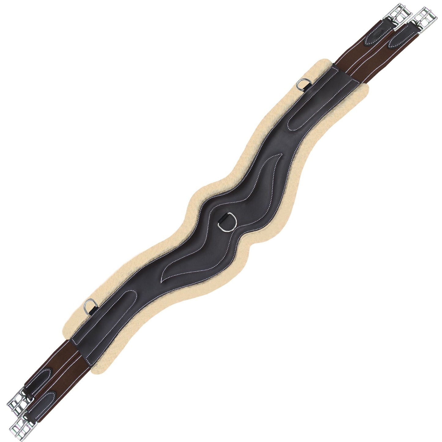 Bridles & Reins ExionPro 'AdaptLine' Wave Over Lay Girth - Matching Elastic