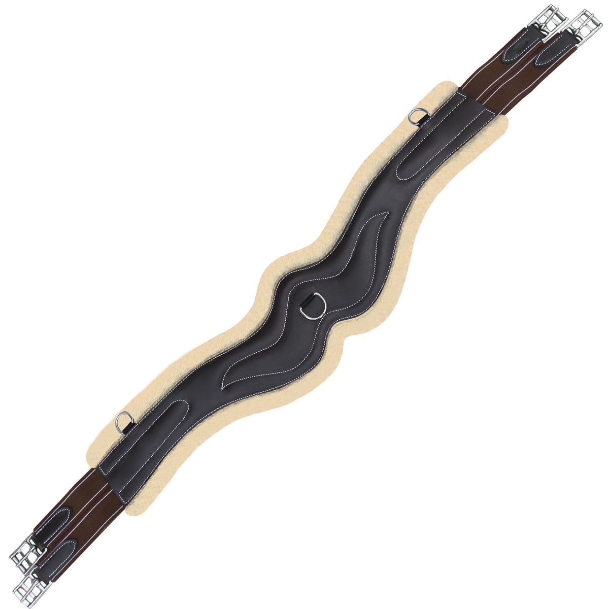 Bridles & Reins ExionPro 'AdaptLine' Wave Over Lay Girth - Matching Elastic