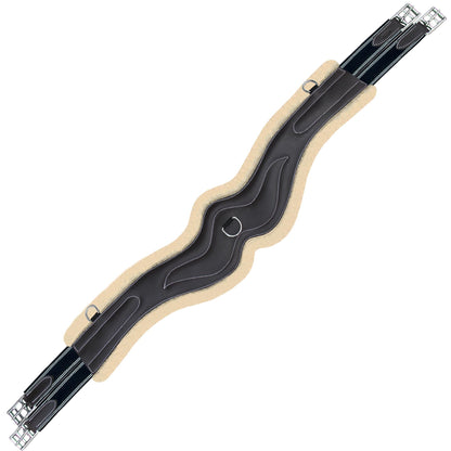 Bridles & Reins ExionPro 'AdaptLine' Wave Over Lay Girth - Navy Blue Elastic with White Lines