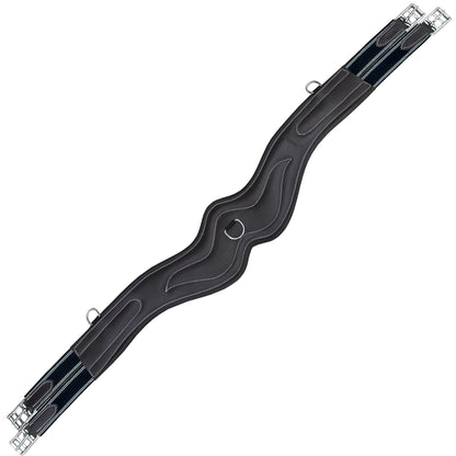 Bridles & Reins ExionPro 'AdaptLine' Wave Over Lay Girth - Navy Blue Elastic with White Lines