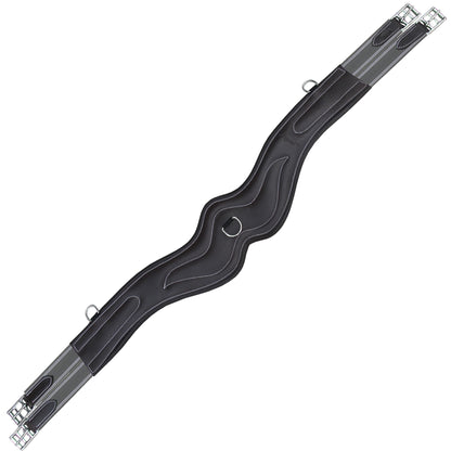 Bridles & Reins ExionPro 'AdaptLine' Wave Over Lay Girth - Grey Elastic with White Lines