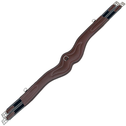 Bridles & Reins ExionPro 'AdaptLine' Wave Over Lay Girth - Navy Blue Elastic with White Lines