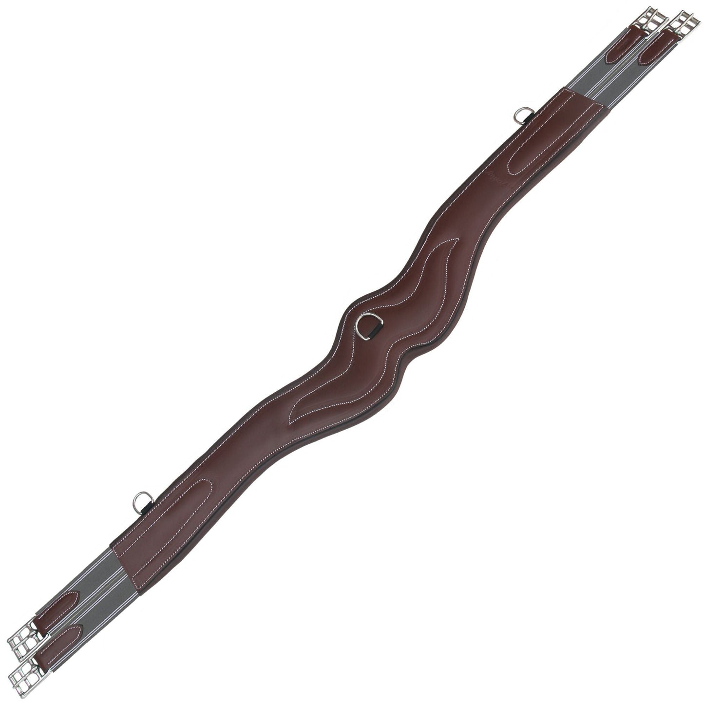 Bridles & Reins ExionPro 'AdaptLine' Wave Over Lay Girth - Grey Elastic with White Lines
