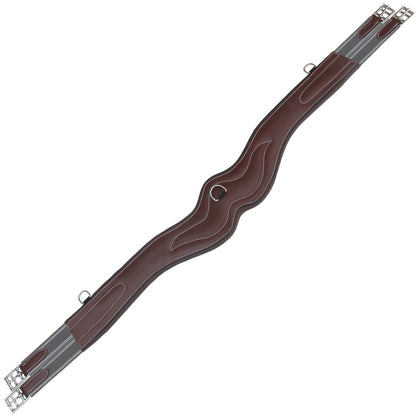 Bridles & Reins ExionPro 'AdaptLine' Wave Over Lay Girth - Grey Elastic with White Lines