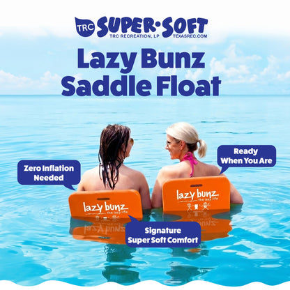 TRC Recreation Lazy Bunz Foam Water Saddle Swimming Pool Float, Sunset Orange
