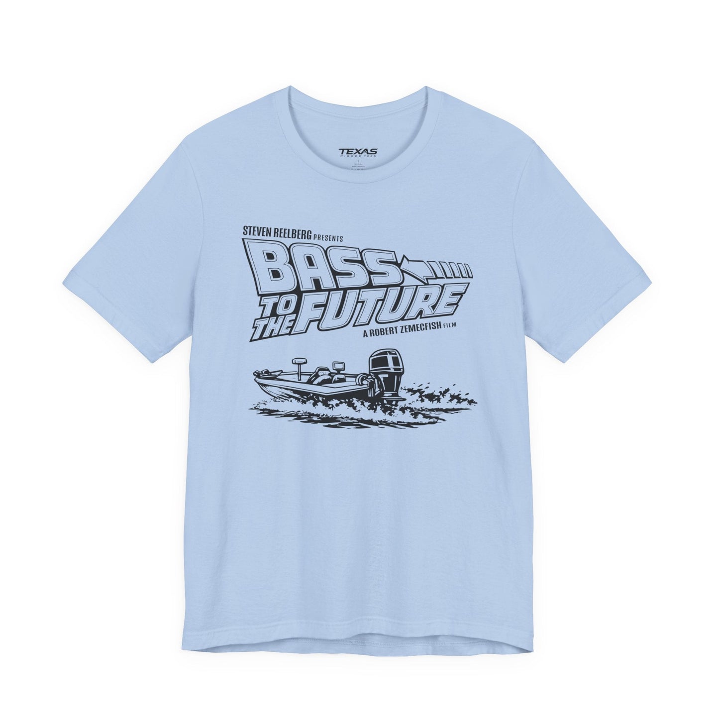 Texas Rigged Tees Bass to the Future — Unisex Cotton Tee
