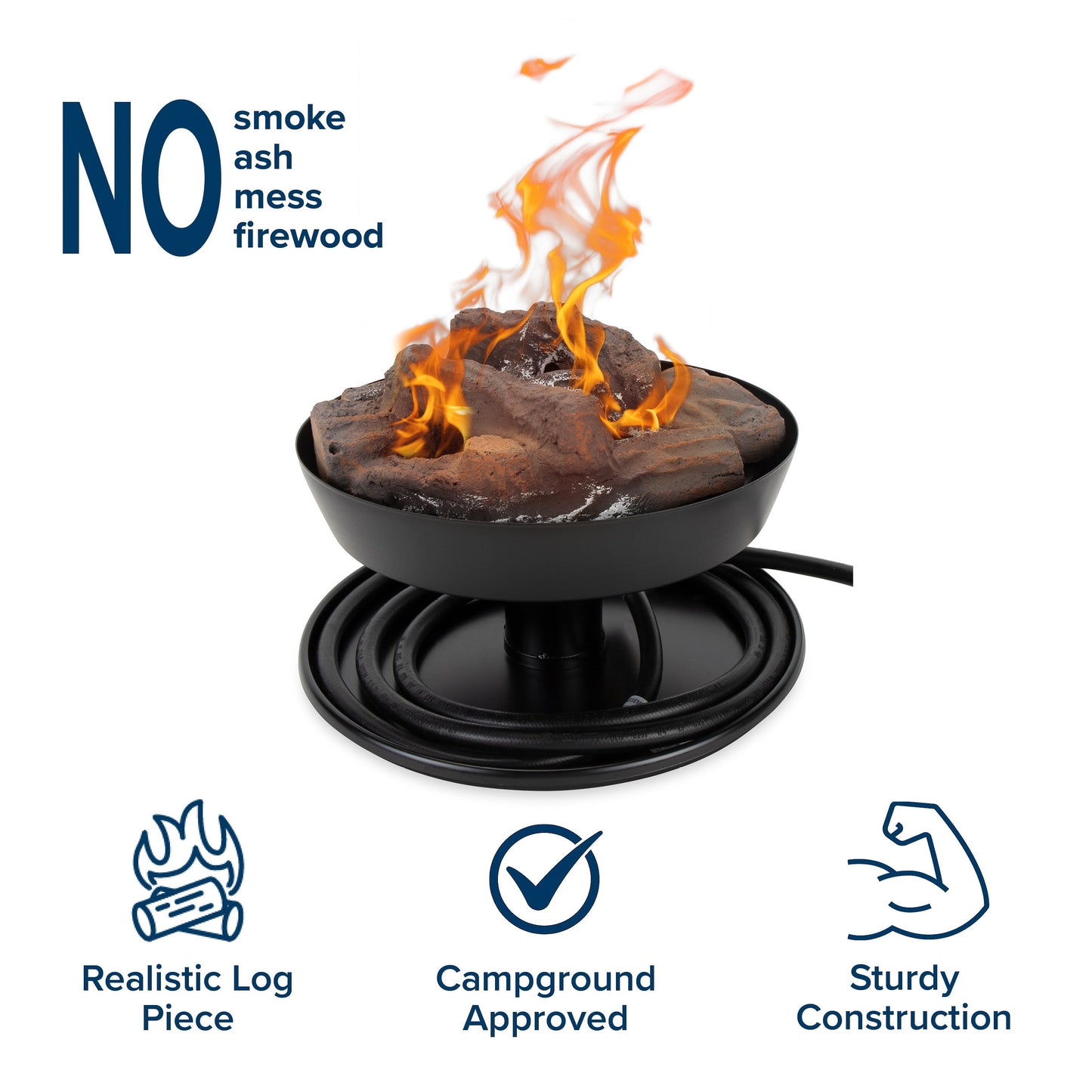 Camco Little Red Outdoor Portable Tabletop Propane Heater Fire Pit 11.25 Inch
