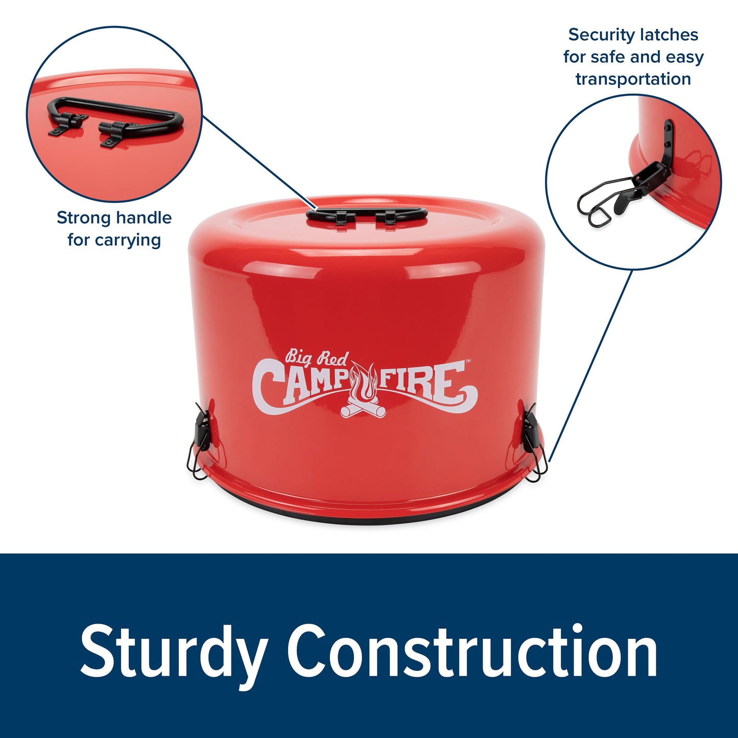 Camco Big Red Outdoor Portable Tabletop Propane Heater Fire Pit, 13.25 Inch