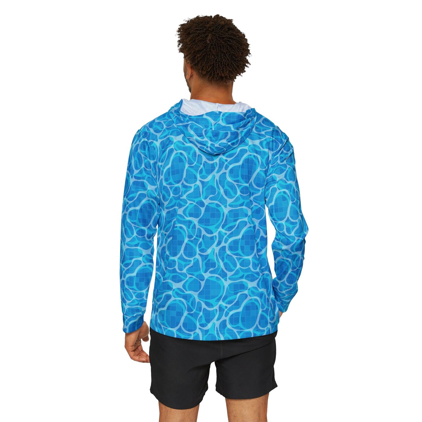 Texas Rigged Tees Cool Blue Water — Unisex Fishing Pullover Hoodie (SPF 50+)