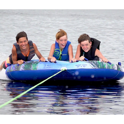 O'Brien Paradise 3 66 x 76 Inch 3 Person Towable Inflatable Deck Boat Inner Tube