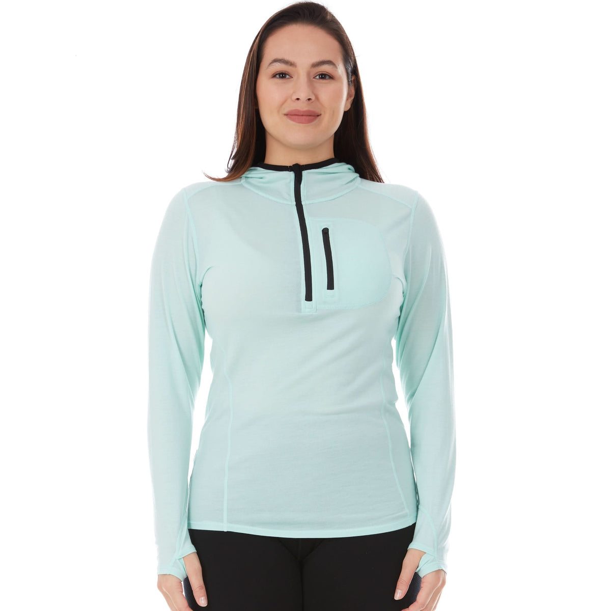 Minus33 Micro Weight - Women's Wool 1/4 Zip Sun Hoodie Woolverino