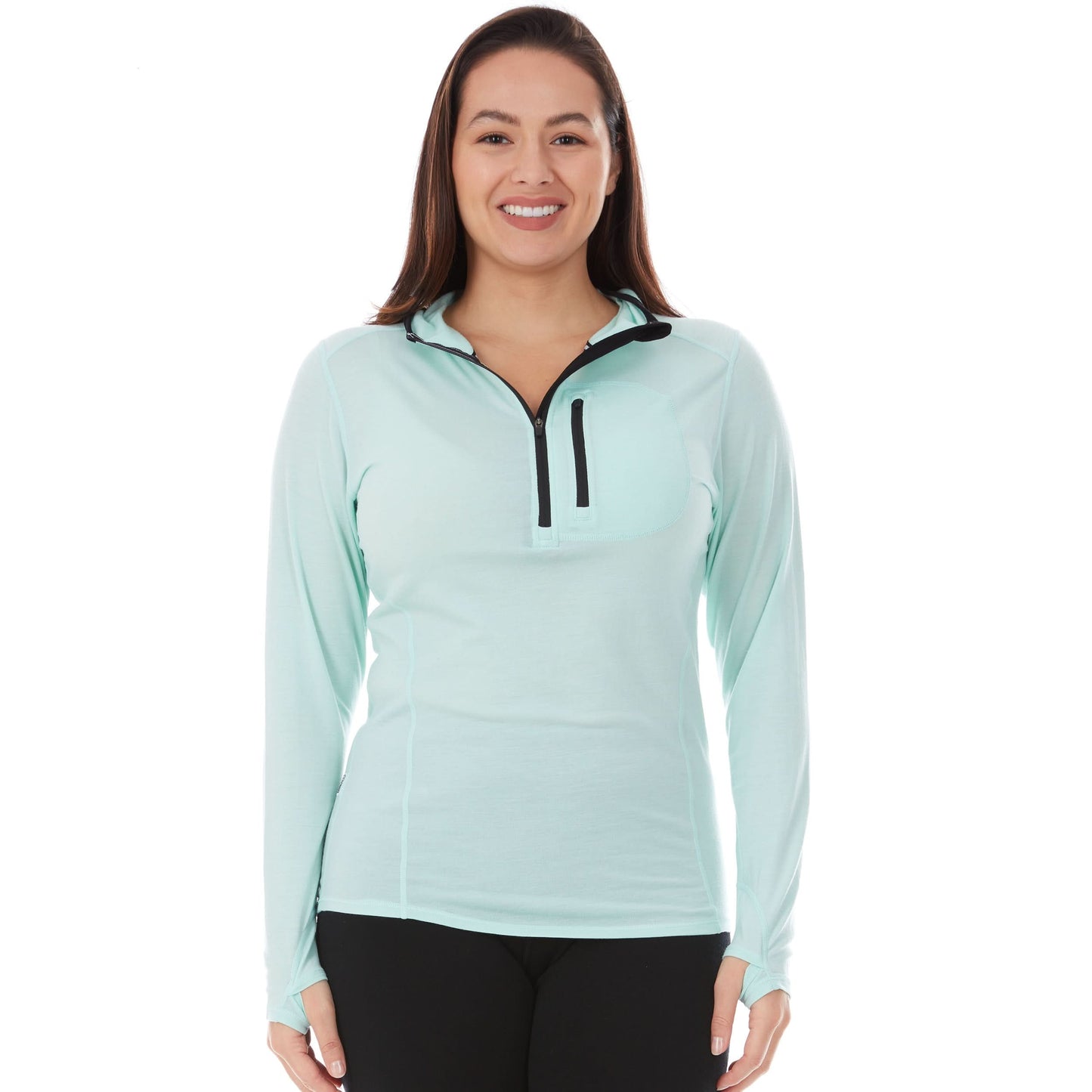 Minus33 Micro Weight - Women's Wool 1/4 Zip Sun Hoodie Woolverino