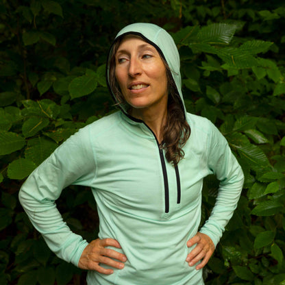 Minus33 Micro Weight - Women's Wool 1/4 Zip Sun Hoodie Woolverino