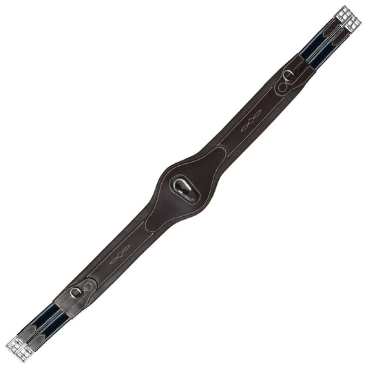 Bridles & Reins ExionPro 'Joint' Over Lay Girth - Navy Blue Elastic with White Lines
