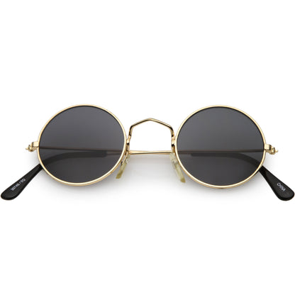 zeroUV Small Round Dapper True Vintage Metal Sunglasses C669