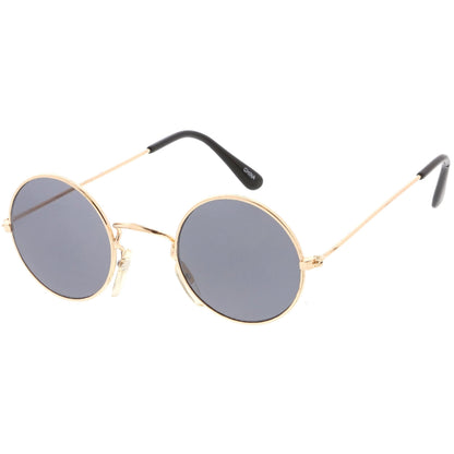 zeroUV Small Round Dapper True Vintage Metal Sunglasses C669