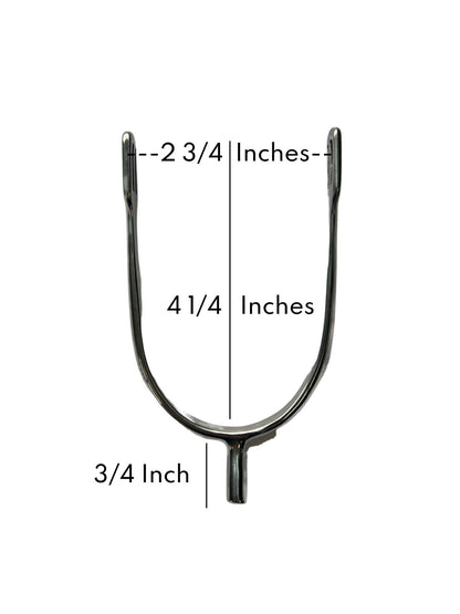 AJ Tack Men's Stainless Steel Prince of Wales English Spurs