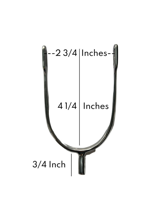 AJ Tack Men's Stainless Steel Prince of Wales English Spurs