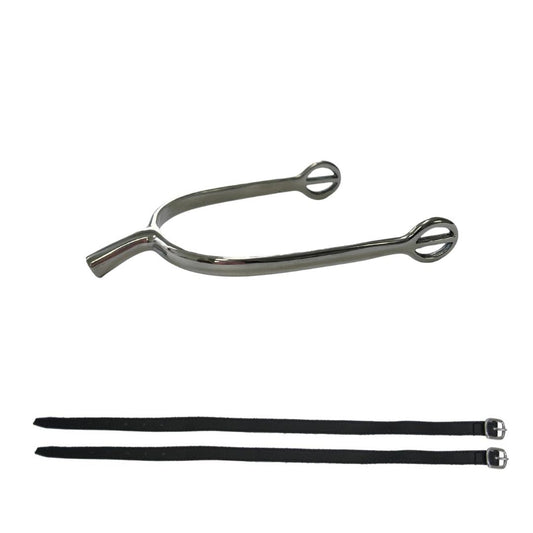 AJ Tack Ladies Prince of Wales English Spurs with Leather Straps