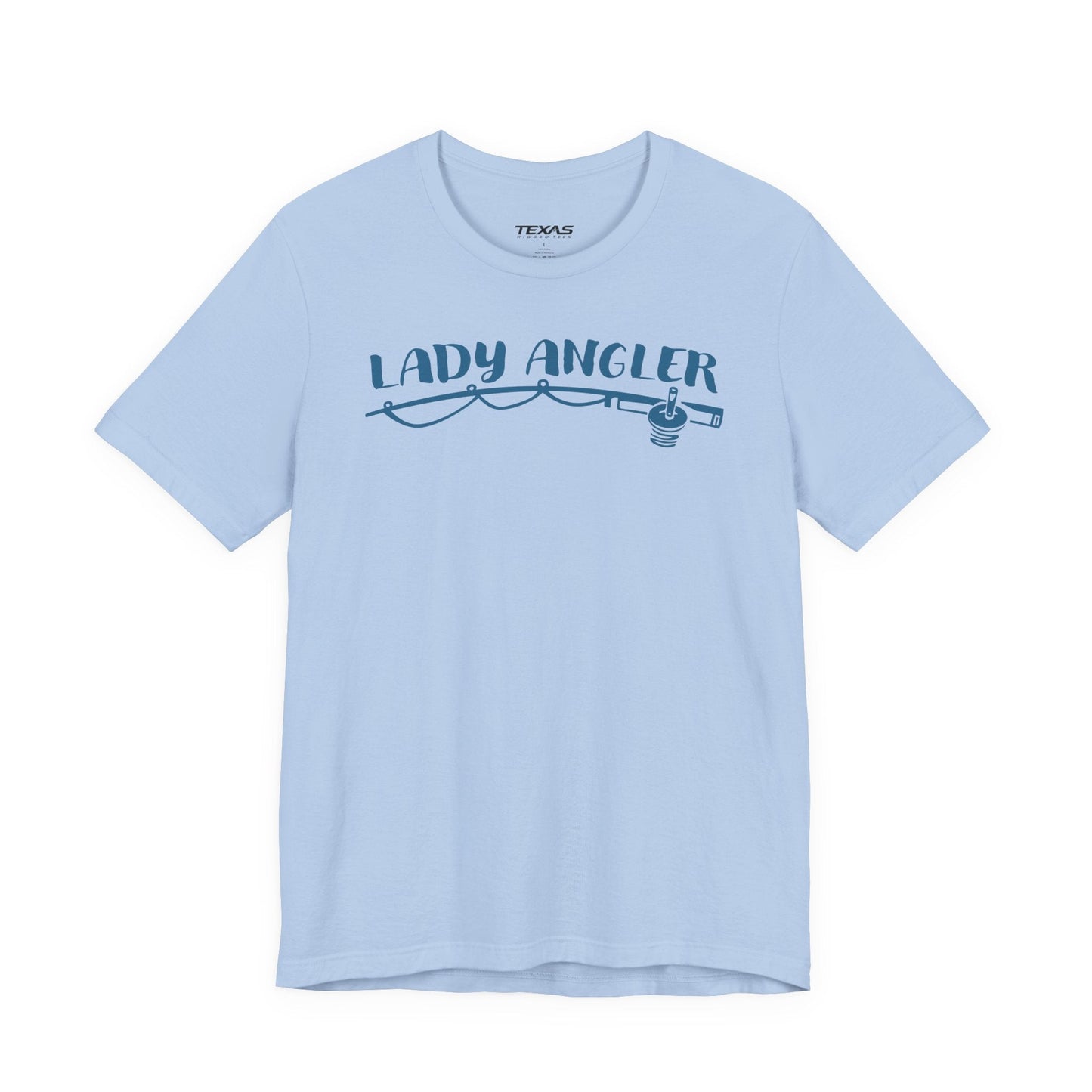 Texas Rigged Tees Lady Angler — Unisex Cotton Tee