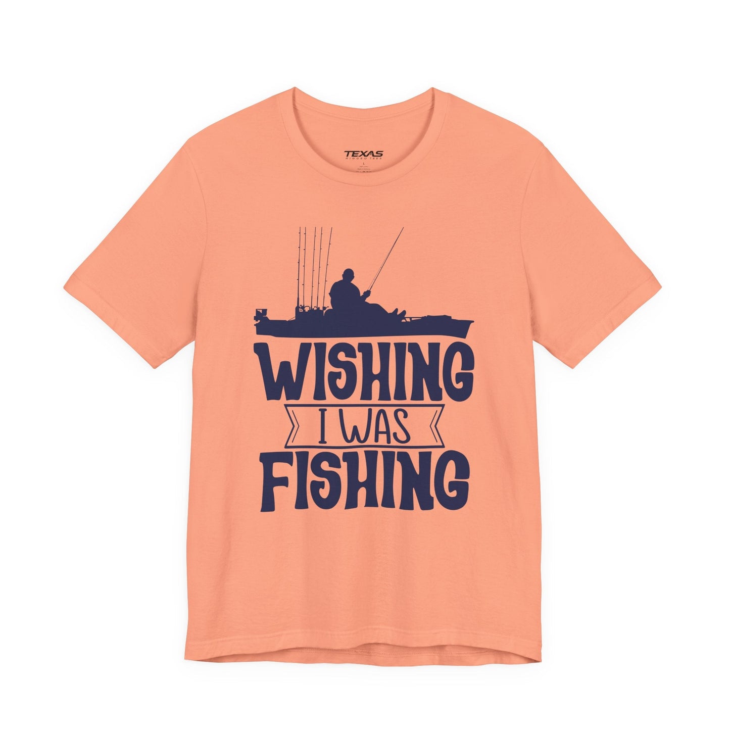 Texas Rigged Tees Wishing I Was Fishing (Kayak Edition) — Unisex Cotton Tee