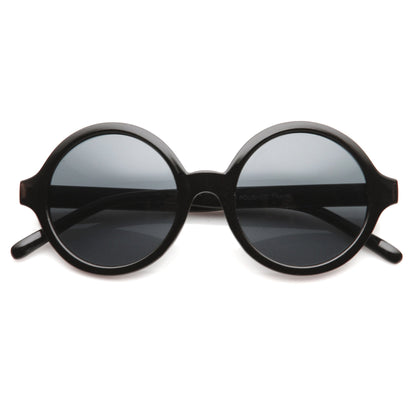 zeroUV Retro Sleek Large Round Fashion Sunglasses 8704