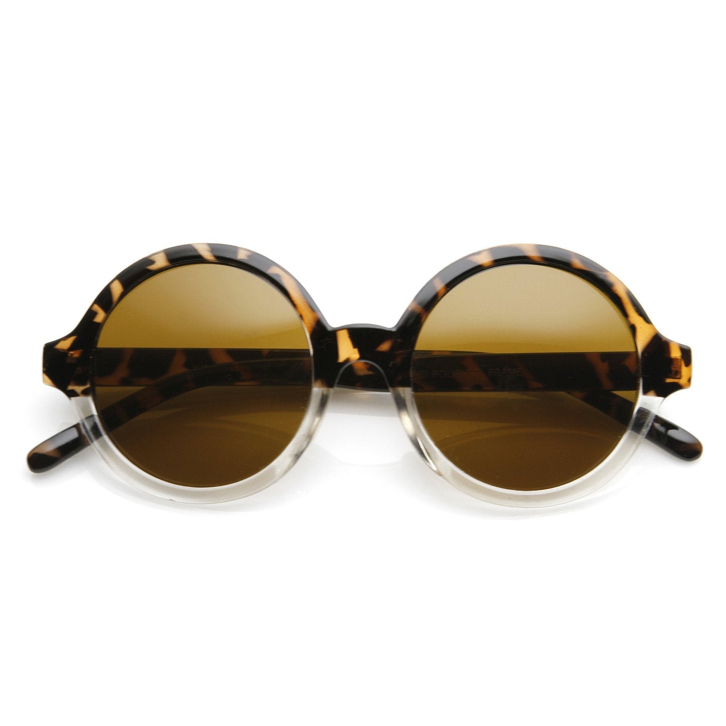 zeroUV Retro Sleek Large Round Fashion Sunglasses 8704