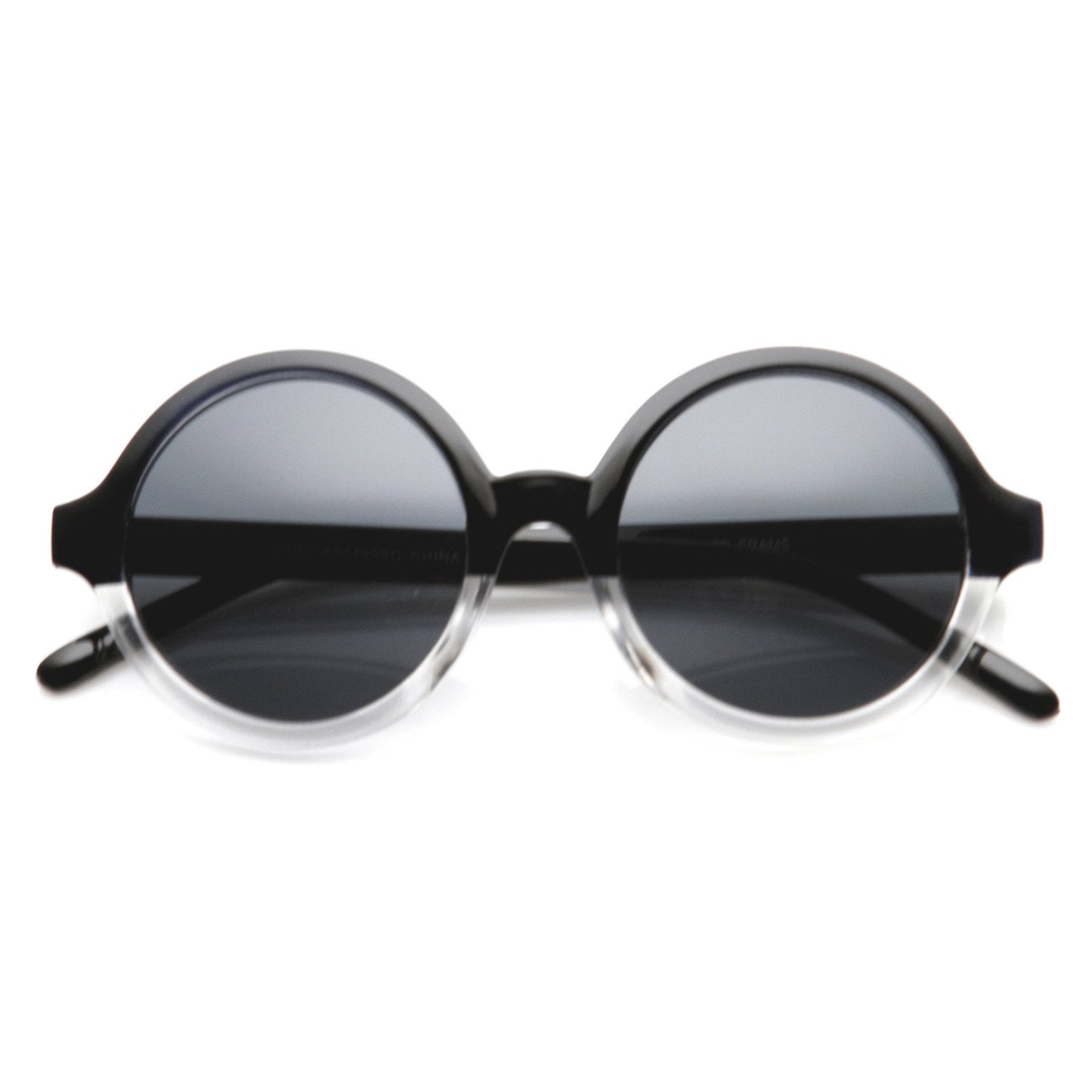zeroUV Retro Sleek Large Round Fashion Sunglasses 8704