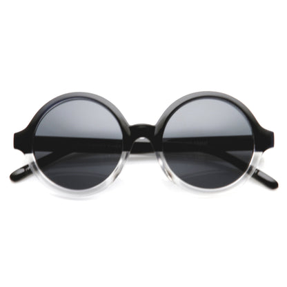 zeroUV Retro Sleek Large Round Fashion Sunglasses 8704