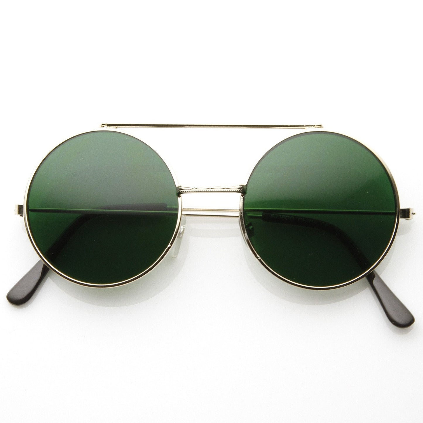 zeroUV Steampunk Vintage Circle Round Flip Up Vintage Sunglasses 8793