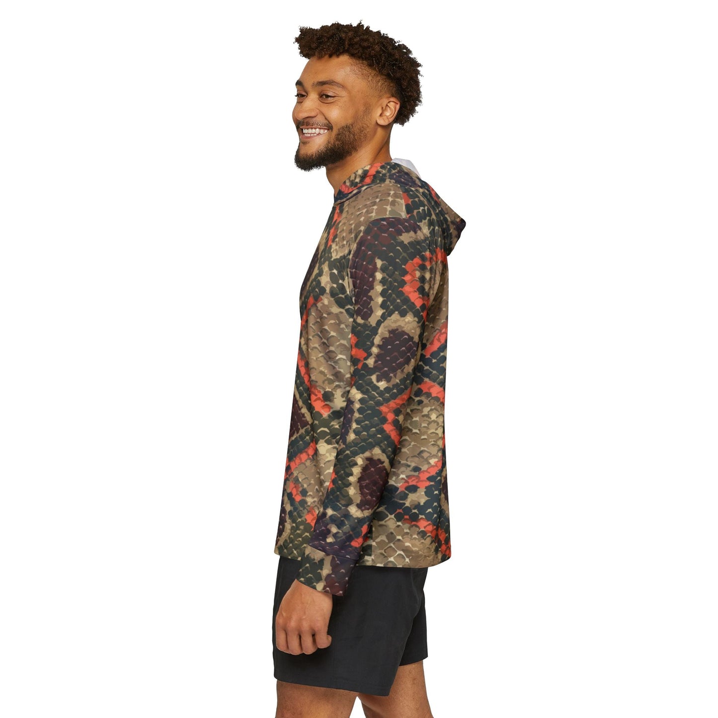 Texas Rigged Tees Burmese Python — Unisex Fishing Pullover Hoodie (SPF 50+)