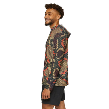 Texas Rigged Tees Burmese Python — Unisex Fishing Pullover Hoodie (SPF 50+)