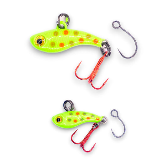 Kenders - Tungsten T-Rip Chartreuse Wonderbread Glow Mini Vibe Bait