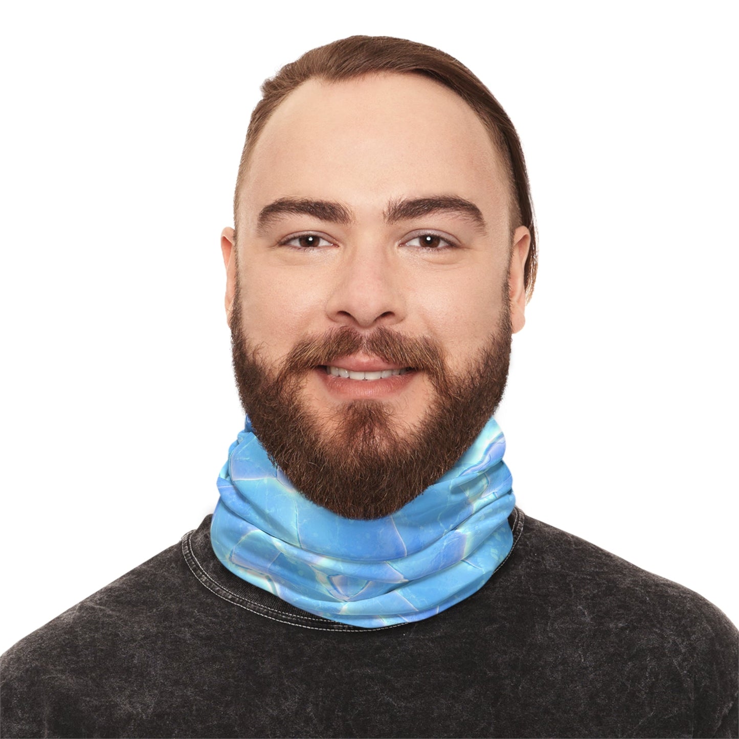Texas Rigged Tees Fractal Ice — Unisex Neck Gaiter (SPF 50+)