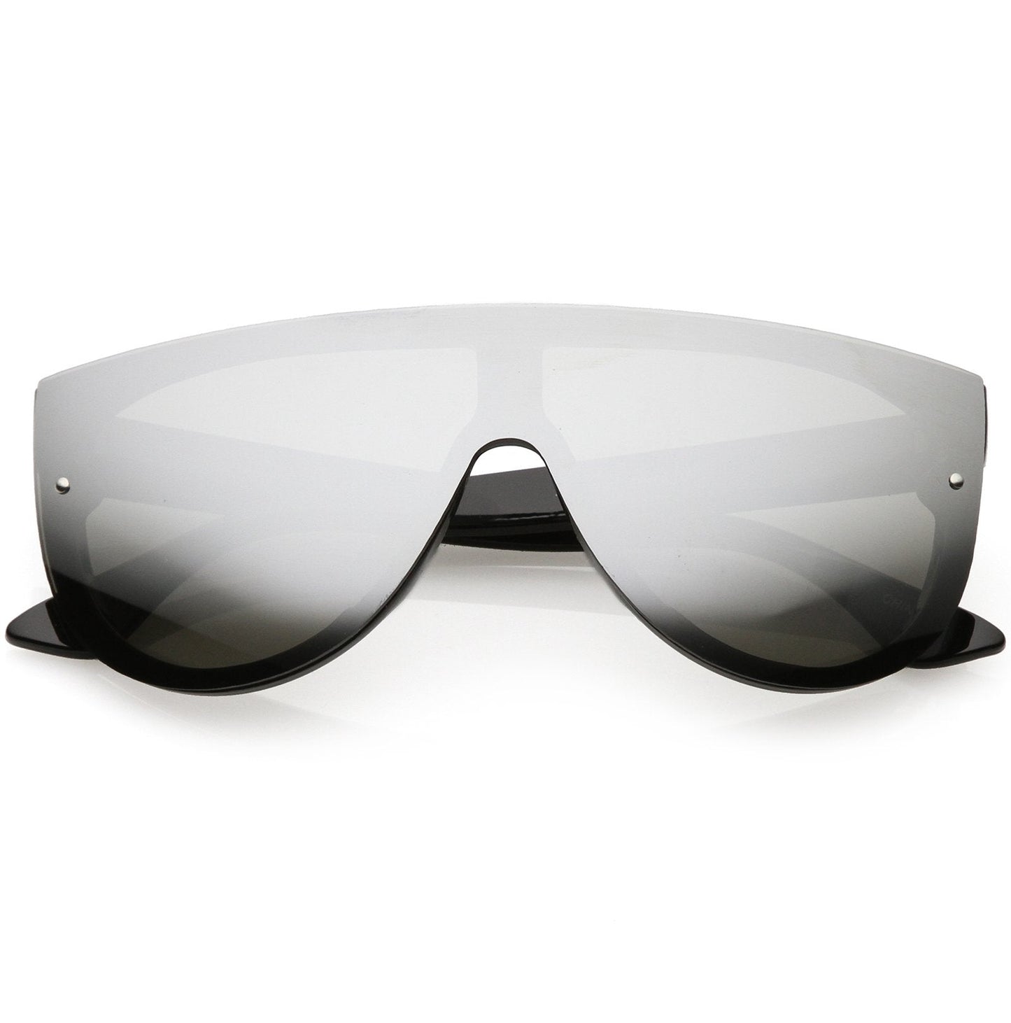 zeroUV Retro Modern Flat Top Mirror Lens Shield Aviator Sunglasses 9798