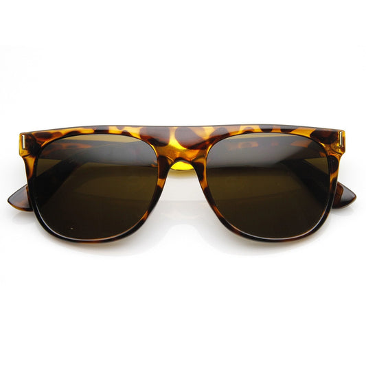zeroUV  - Hipster Super Flat Top Retro Horned Rim Sunglasses 8775