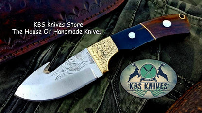 KBS Knives Custom Handmade D2 Tool Steel Guthook Skinner Knife