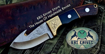 KBS Knives Custom Handmade D2 Tool Steel Guthook Skinner Knife